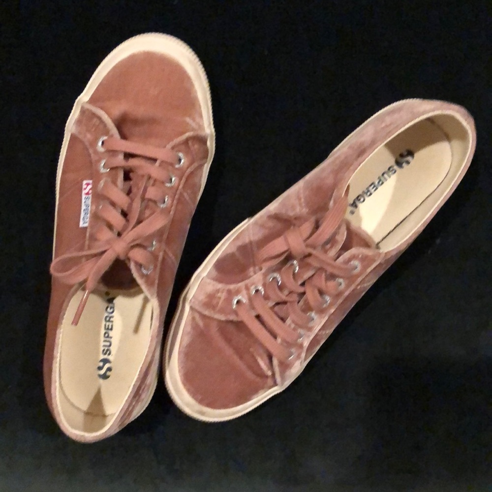 Blush Rose velvet sneakers